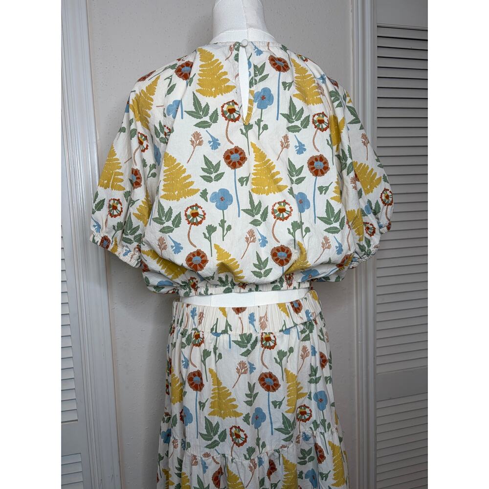Gigio Floral Printed Midi Set Sz L #Meadowscape #Botanical - Picture 6 of 13